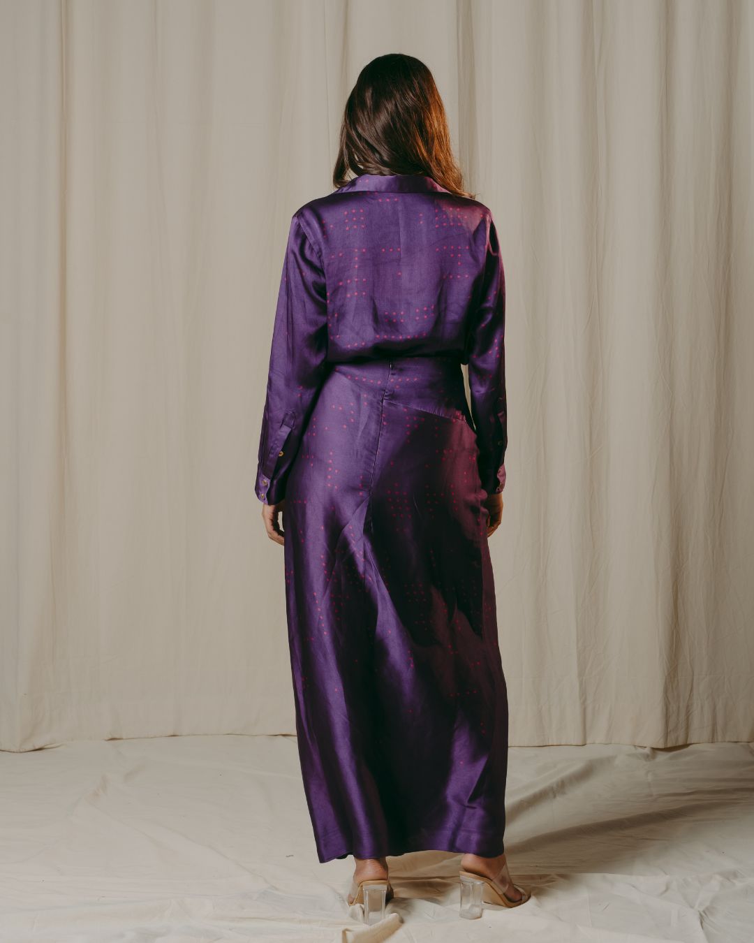 Bianca Purple Draped Skirt