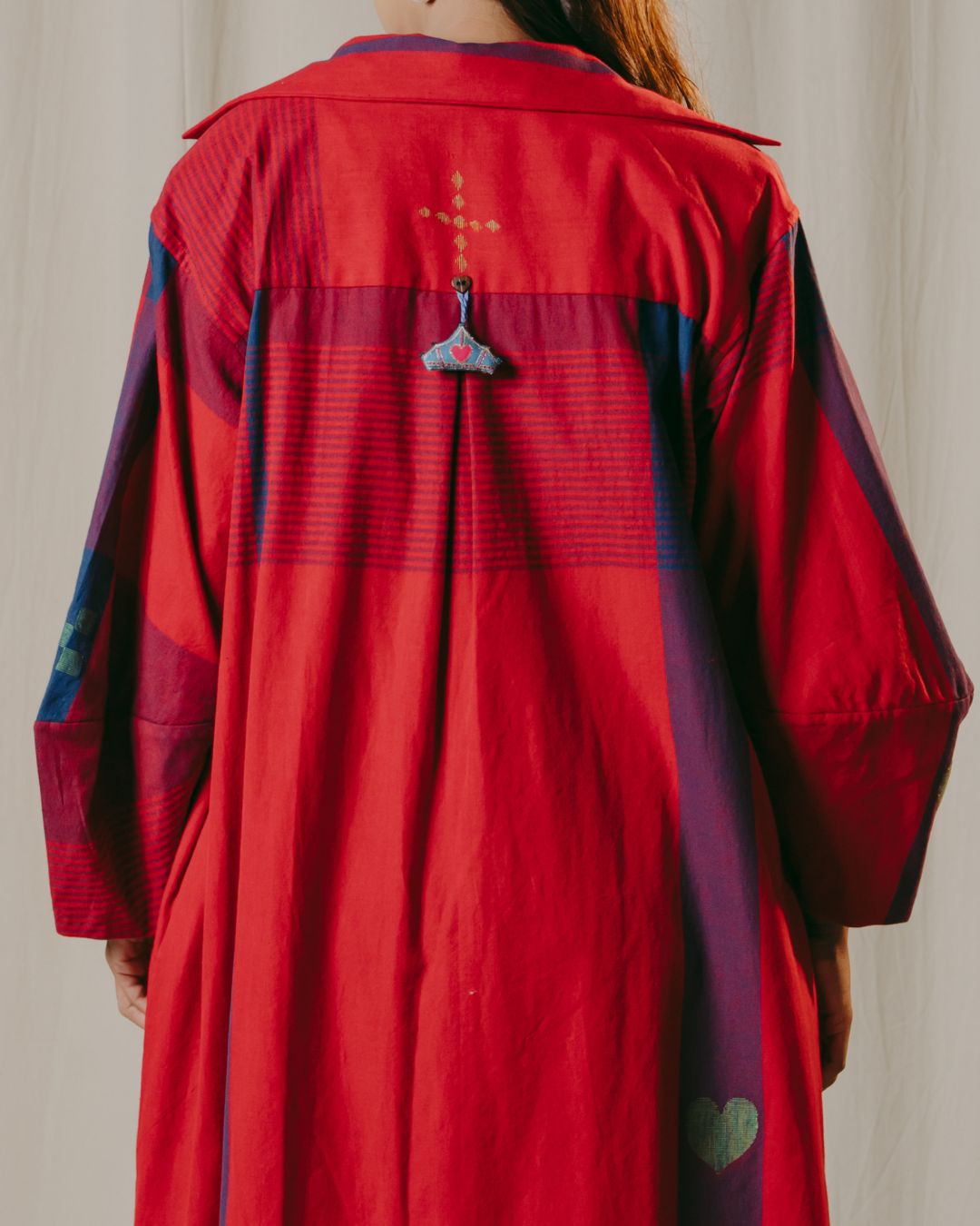 Cinzia Red Handwoven Jacket