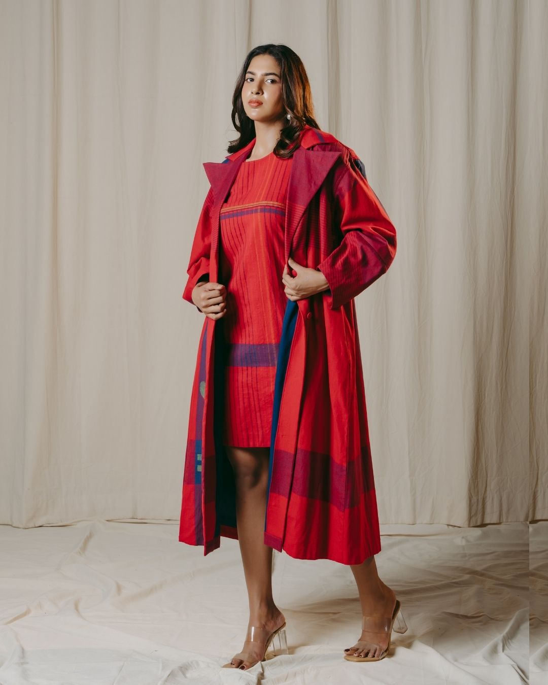 Cinzia Red Handwoven Jacket