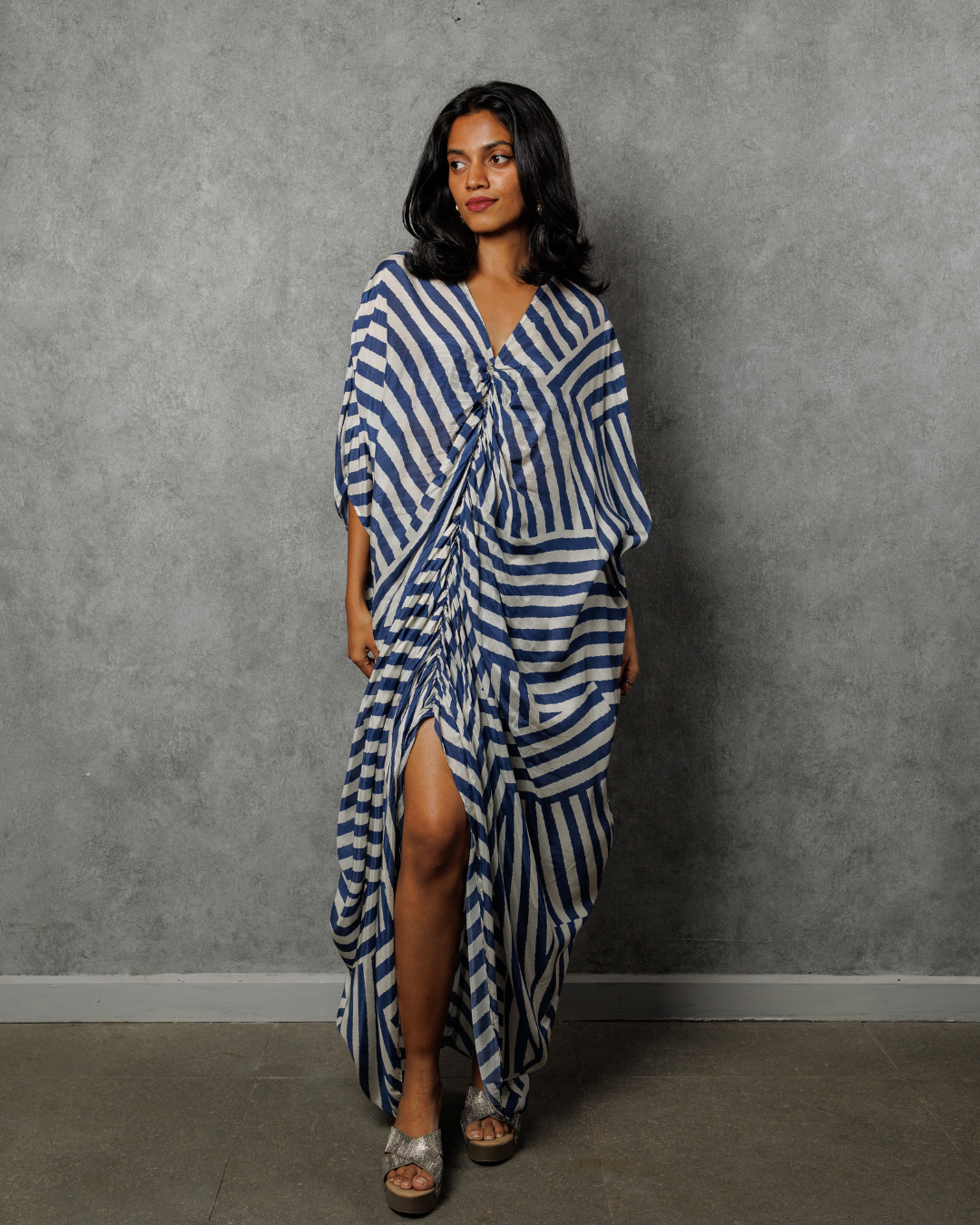 Blue white kaftan