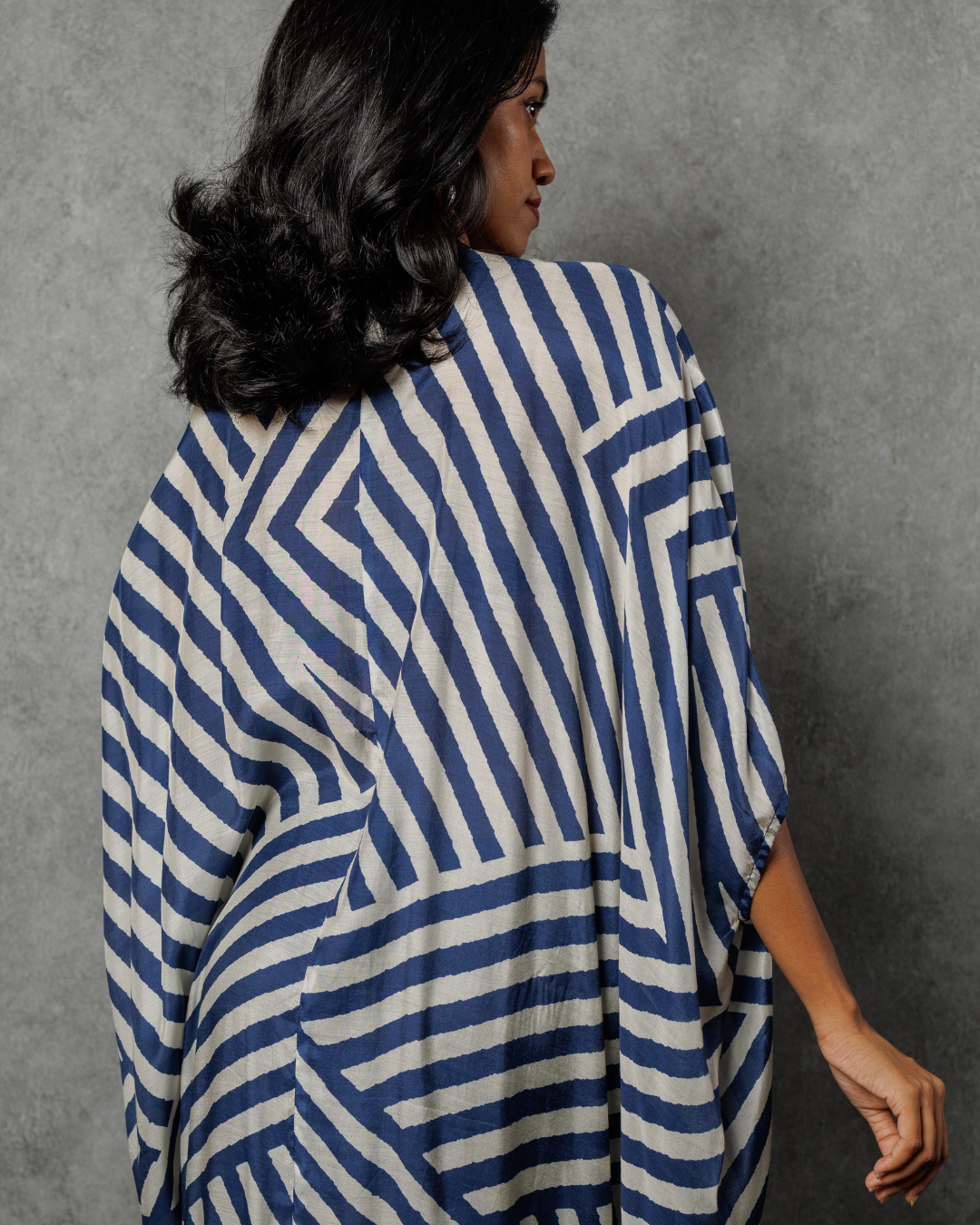 Blue white kaftan