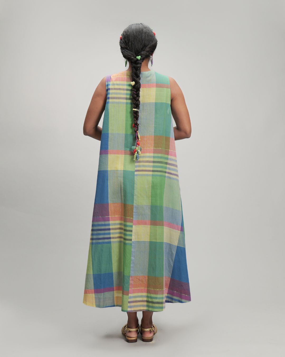 Lucia Multicolor Checks A-Line Dress