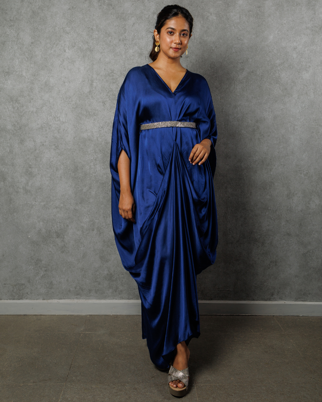 Blue belted kaftan