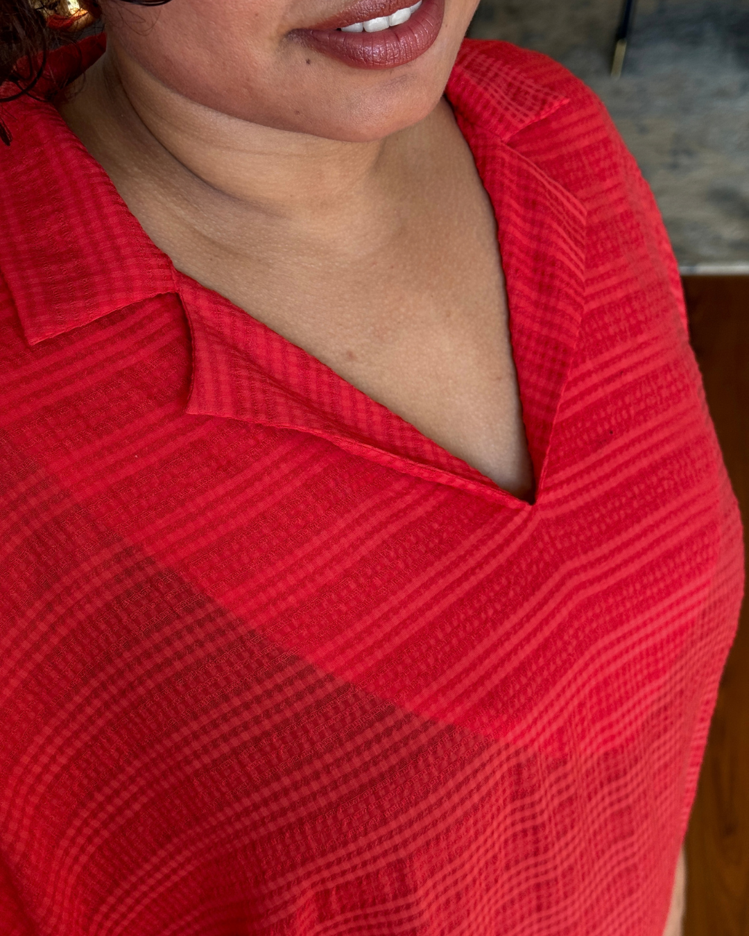 Rhea Ombre Notch Collar Kaftan