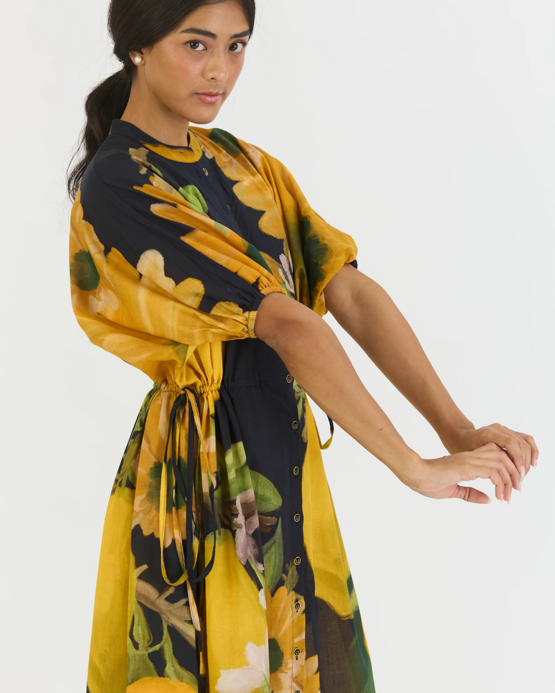 Pomello Side Tie Up Dress