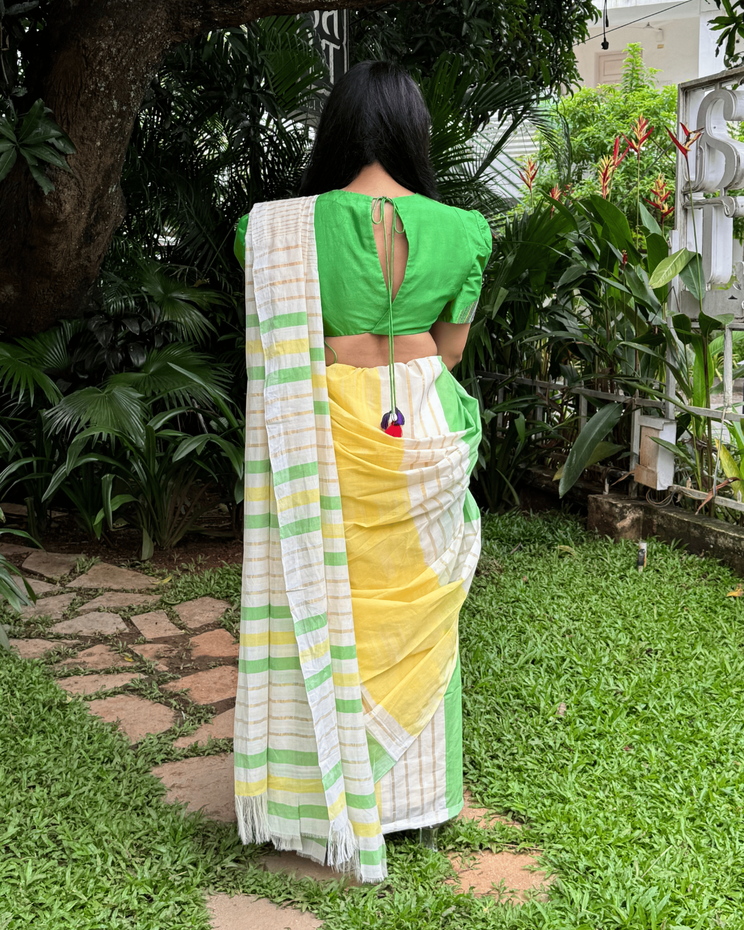 Colorblock Kasavu Saree
