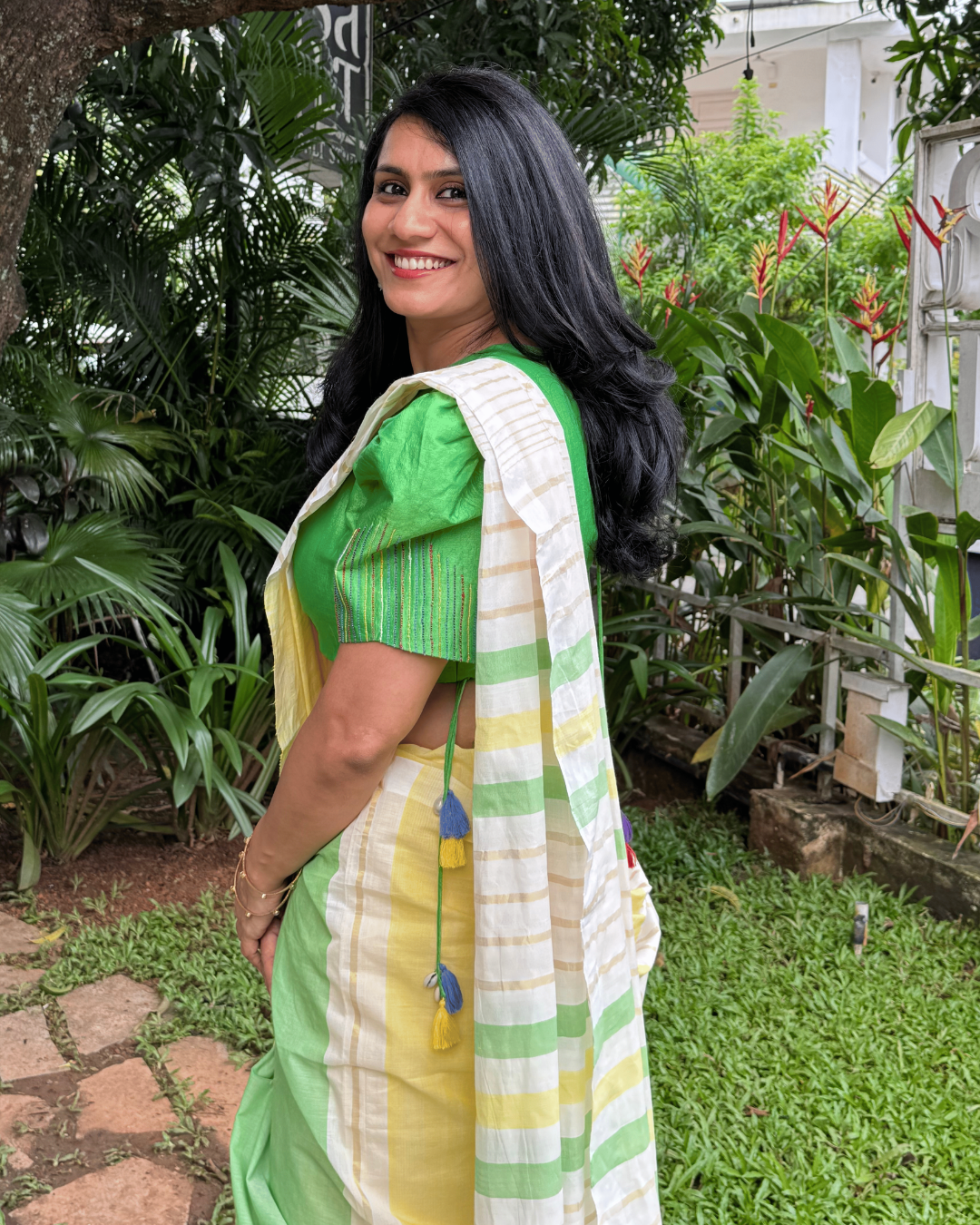 Colorblock Kasavu Saree