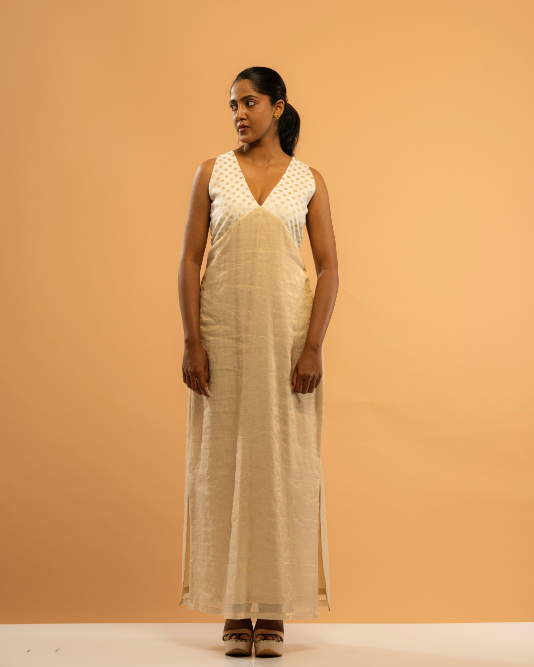 Ragini | V-Neck Slit Dress