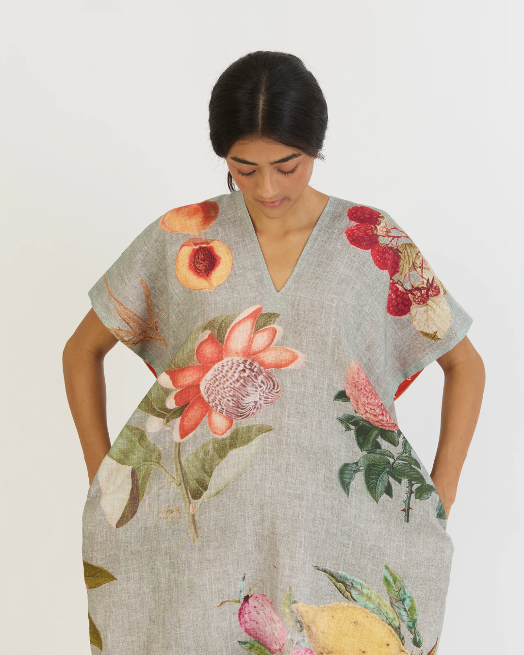 Juniper Linen Kaftan Dress