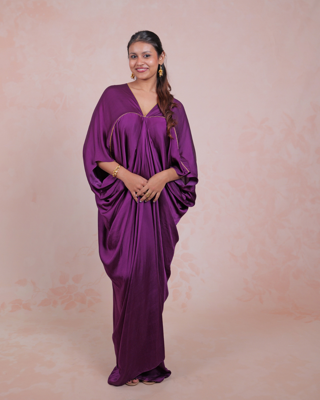 Purple Piping Kaftan