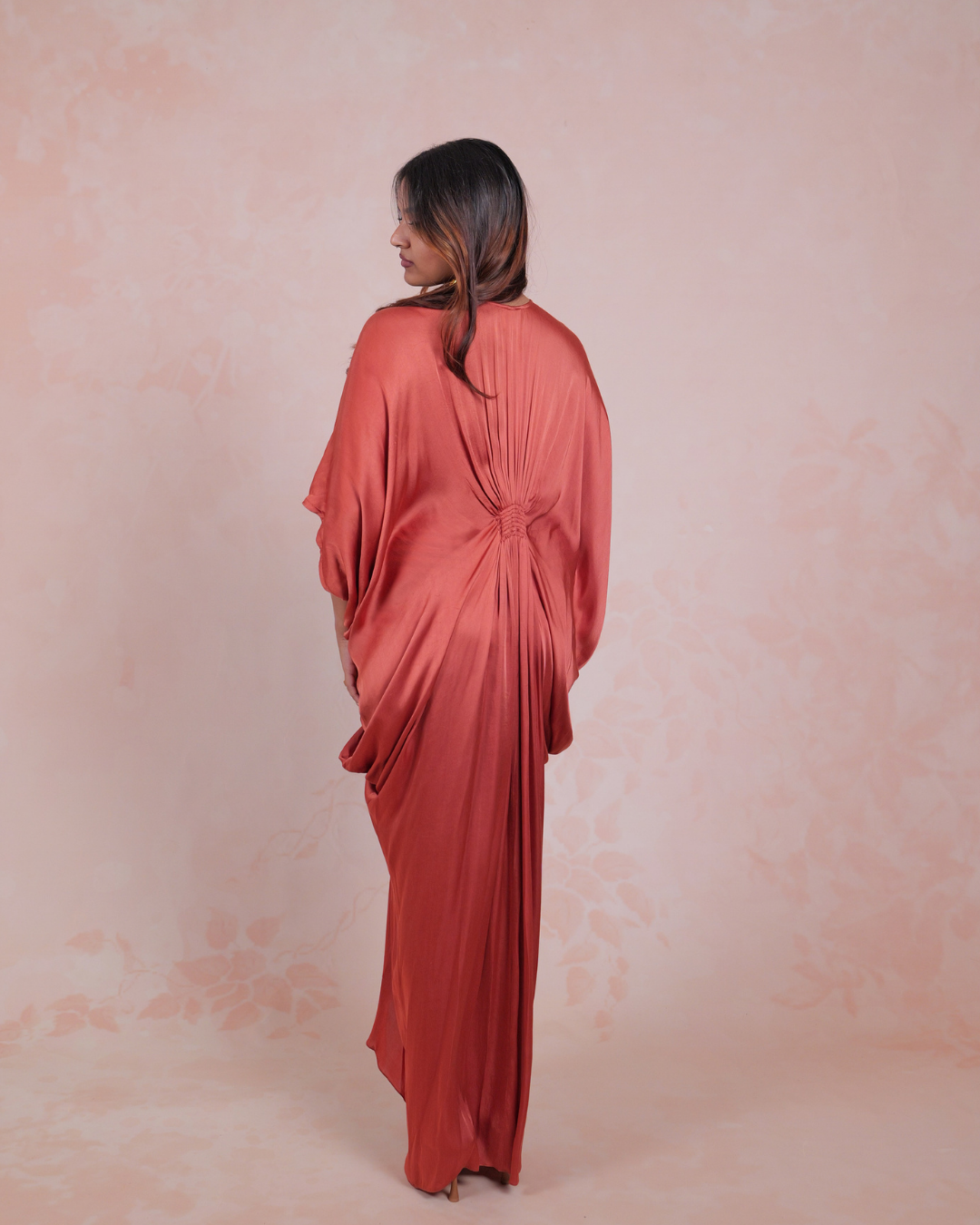 Burnt Orange Tie-up Kaftan