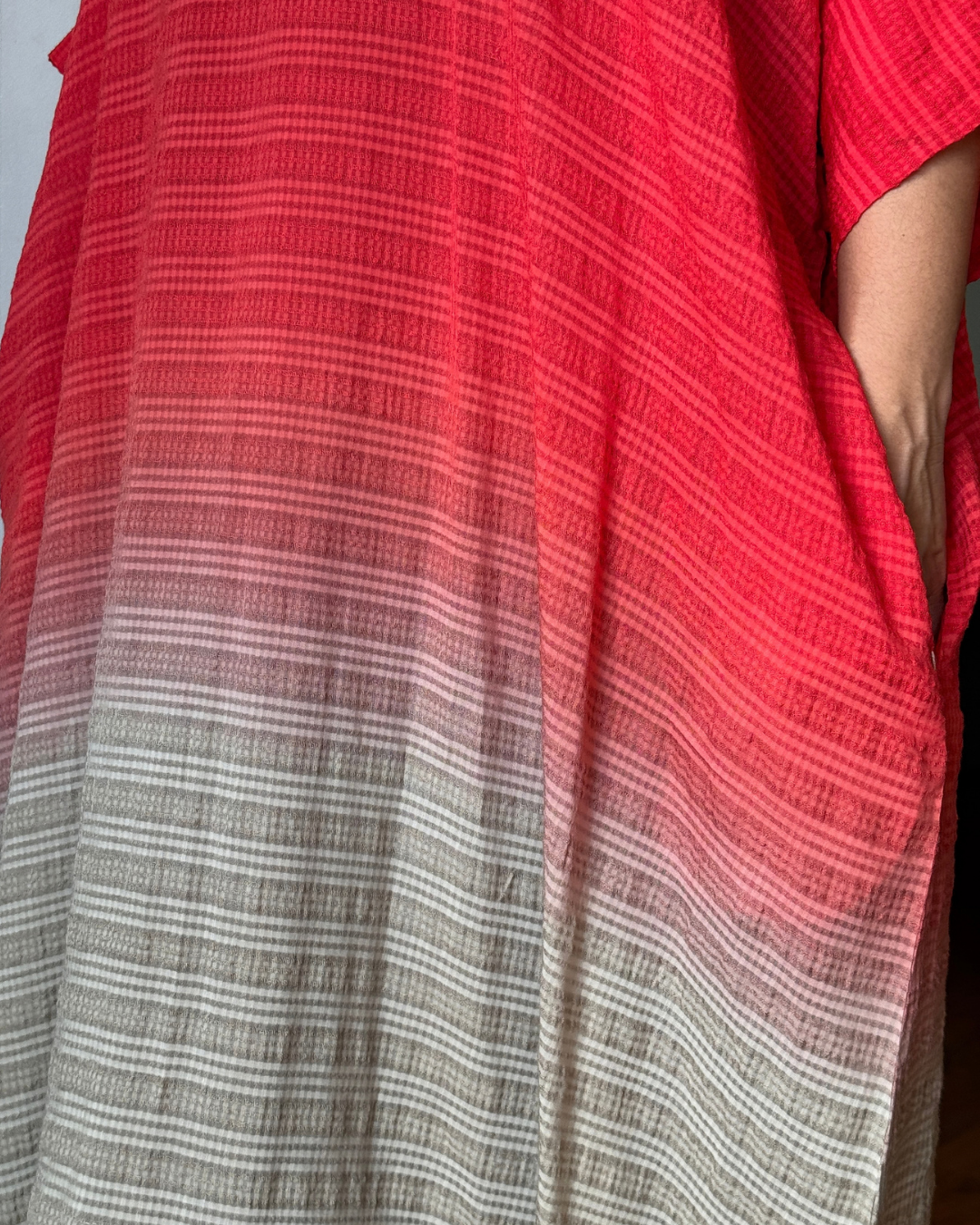 Rhea Ombre Notch Collar Kaftan