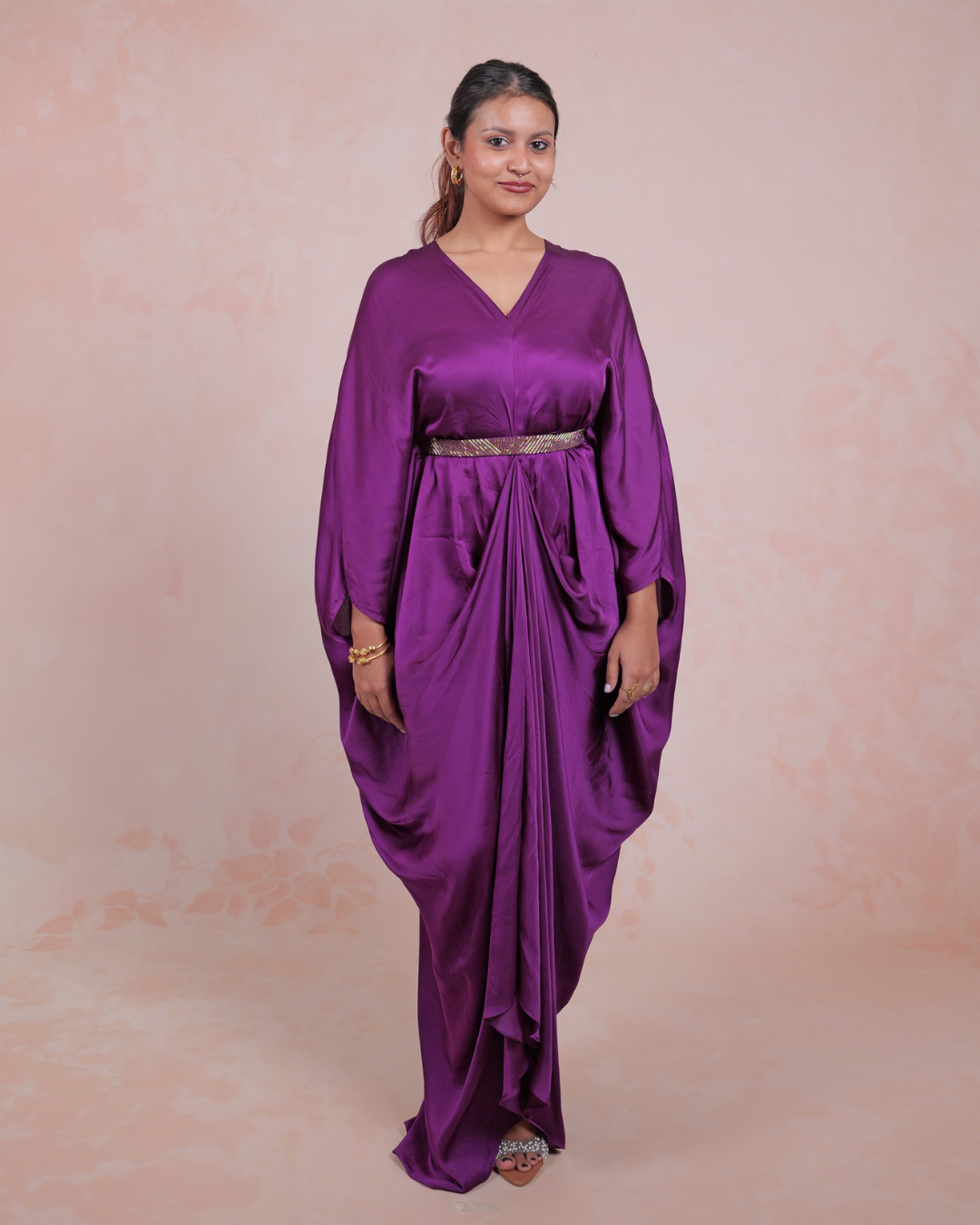 Mystic Purple Belted Kaftan