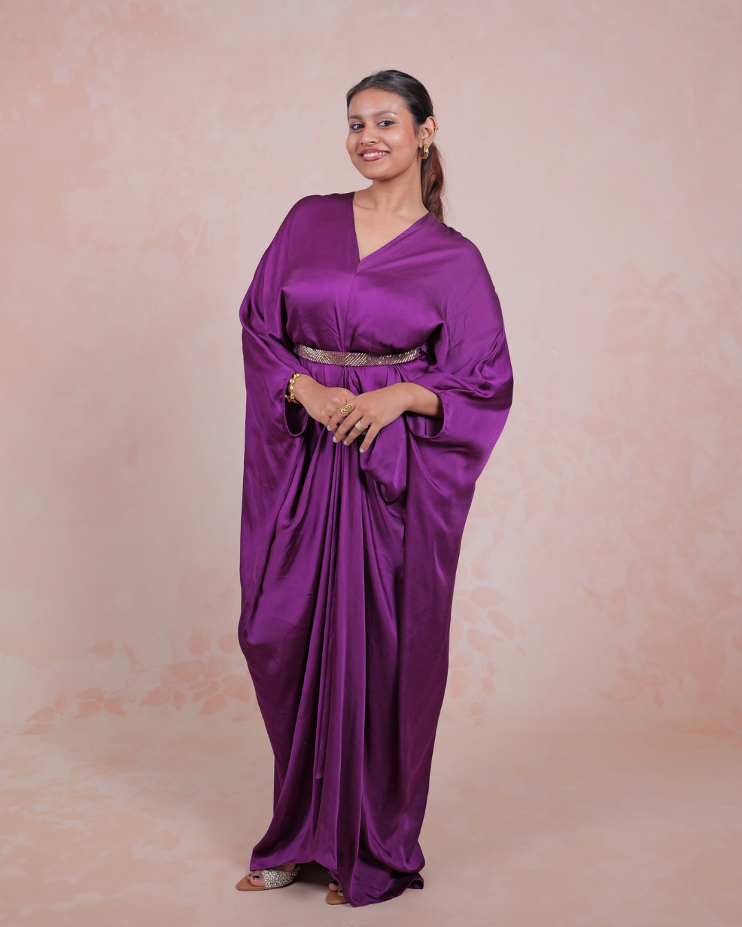 Mystic Purple Belted Kaftan