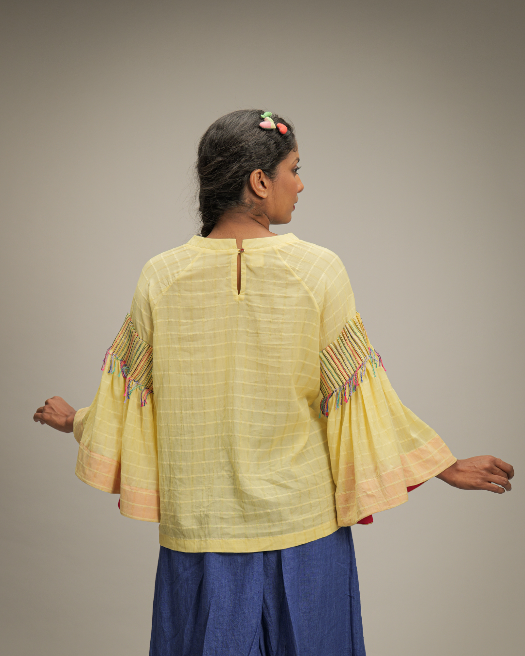 Beatrina Buttercup Yellow Banana Fiber Top