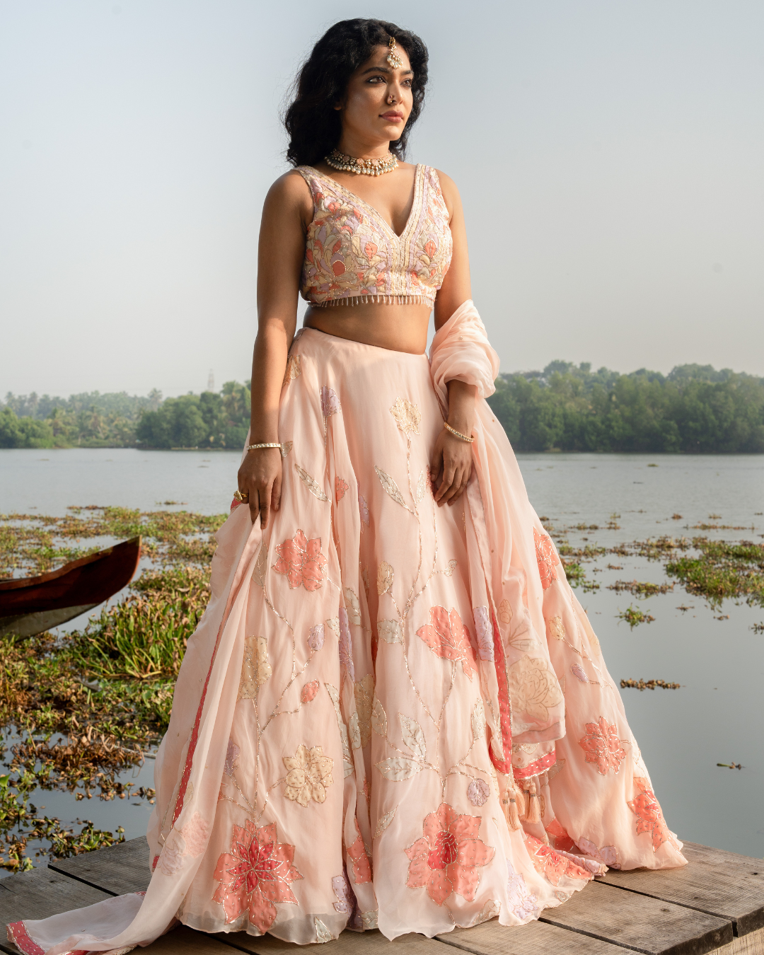 Petal Blush Embroidered Lehenga