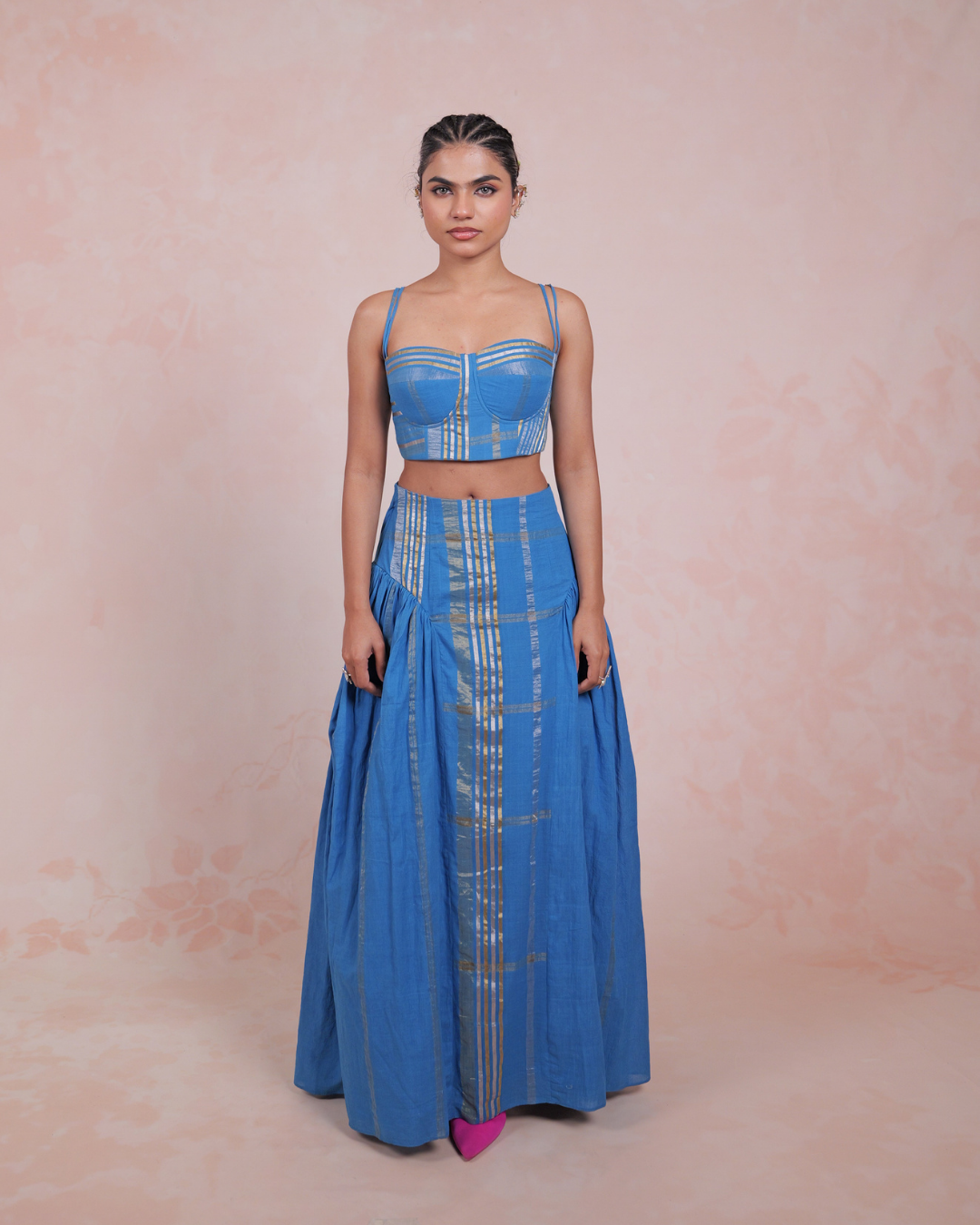 Ravini Kasavu Bustier Skirt Set