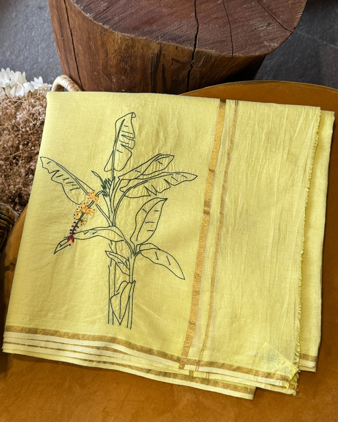 Buttercup Yellow Embroidered Dhoti