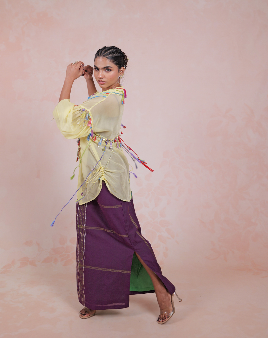 Aneya Yellow Organza Jacket