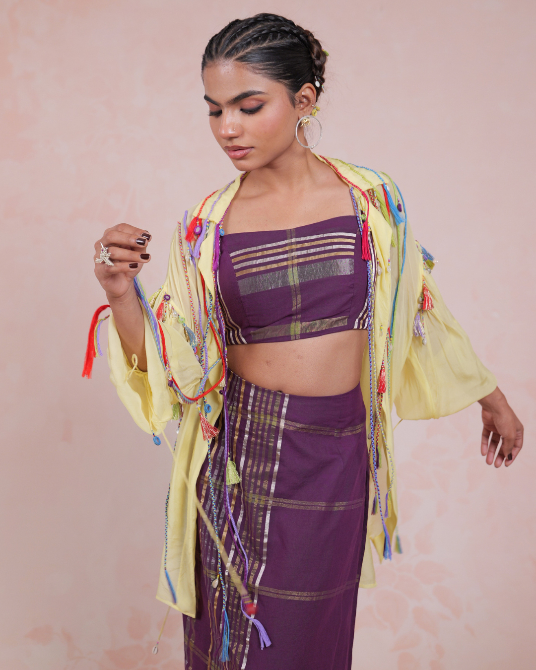 Aneya Yellow Organza Jacket