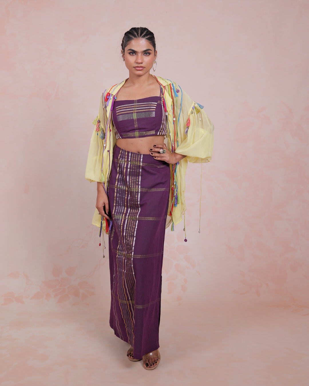 Aneya Yellow Organza Jacket