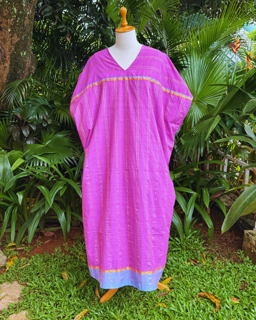 Purple Kasavu Kaftan