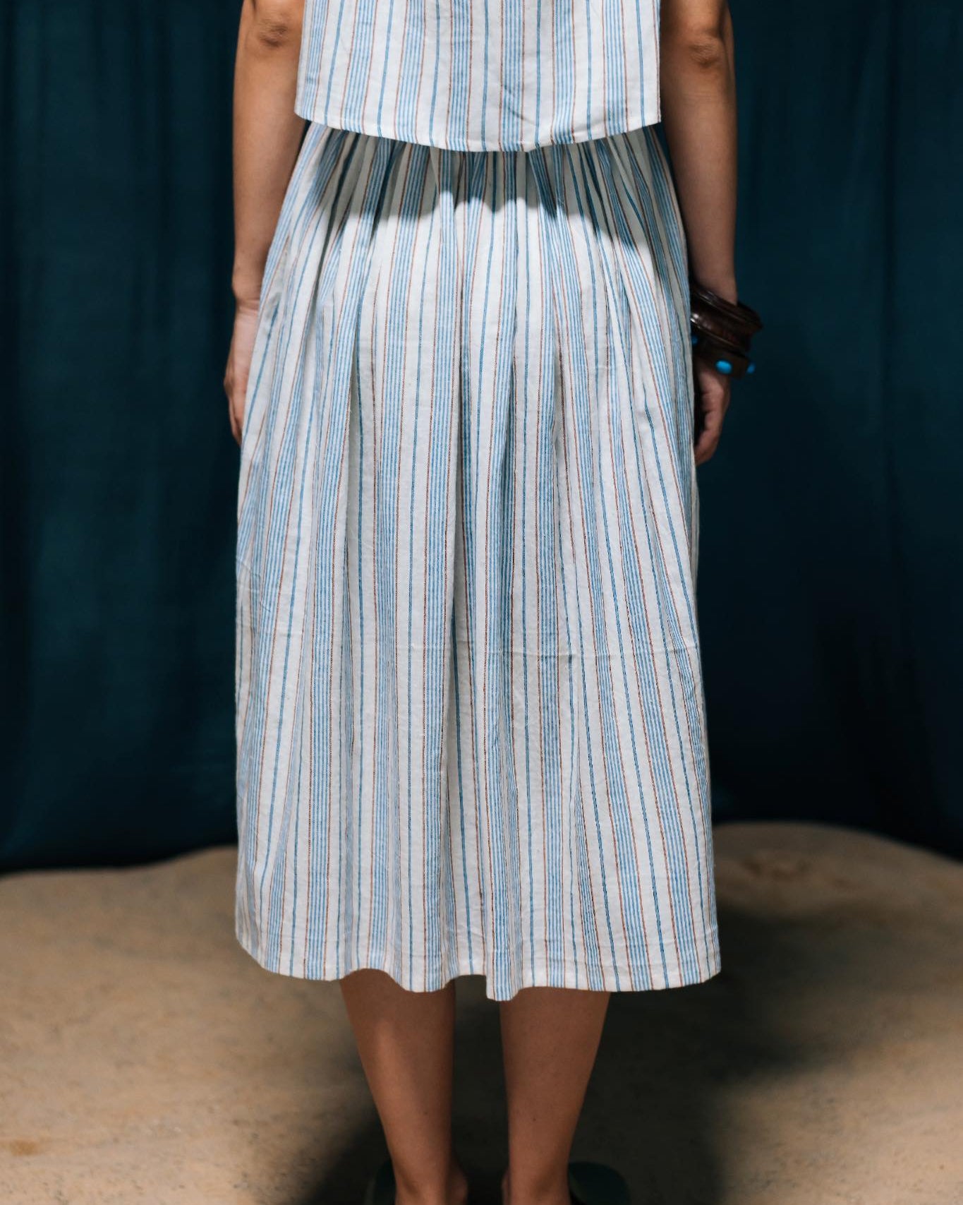 Lolita - Striped Knee Length Skirt