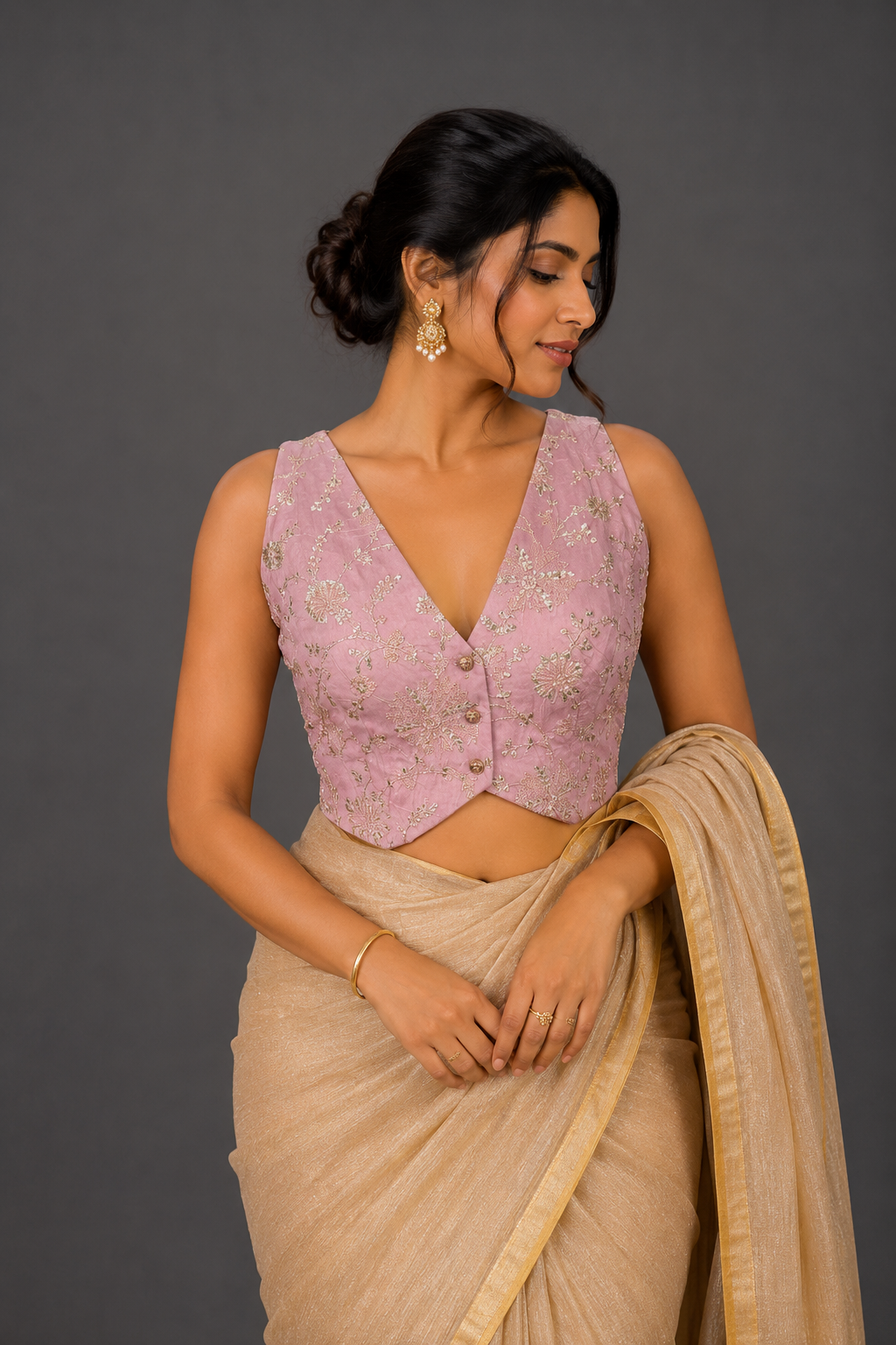 Floral Embellishment Vest
