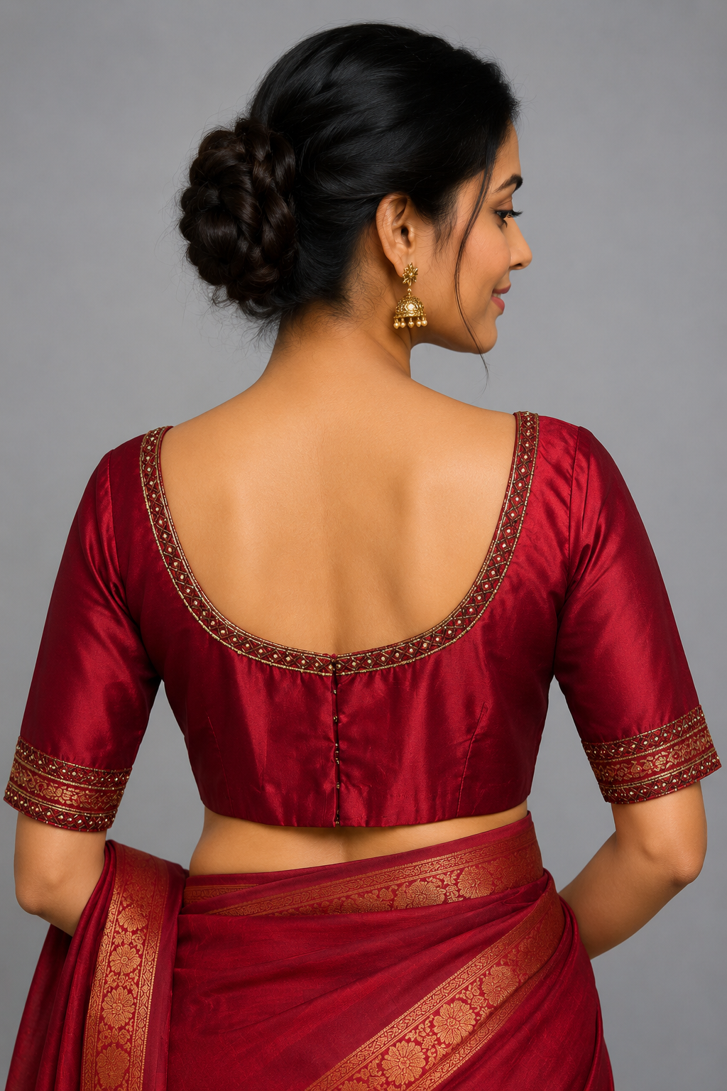 Red party blouse