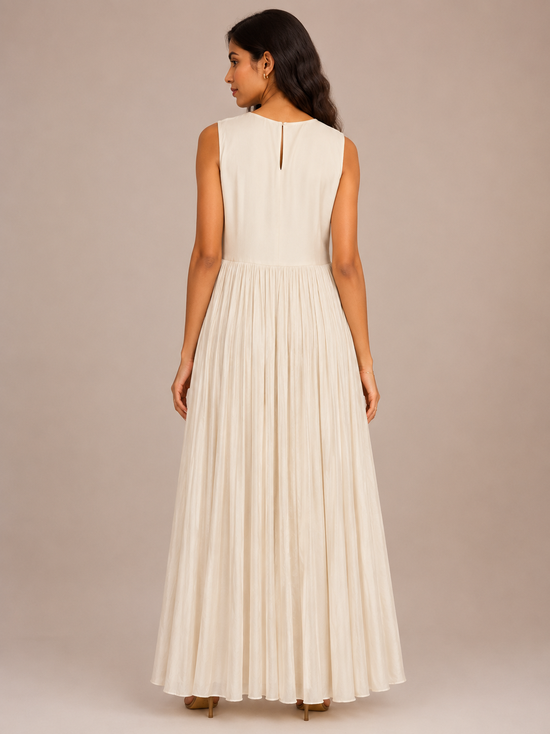 White flare dress