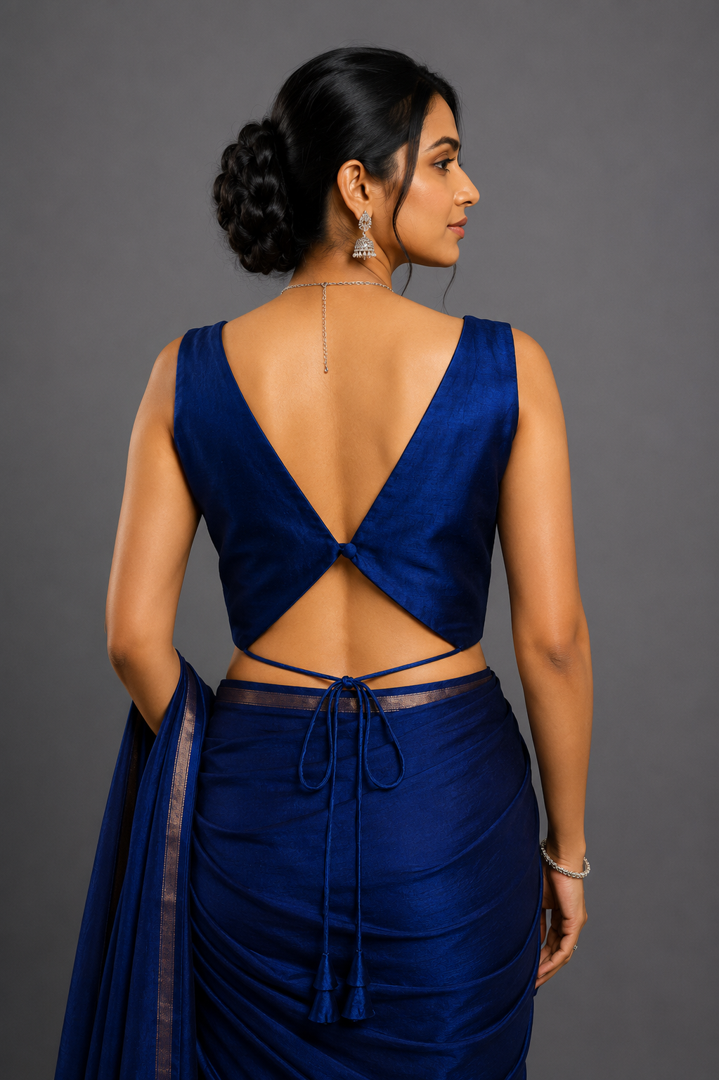 Deep Blue Modal Blouse
