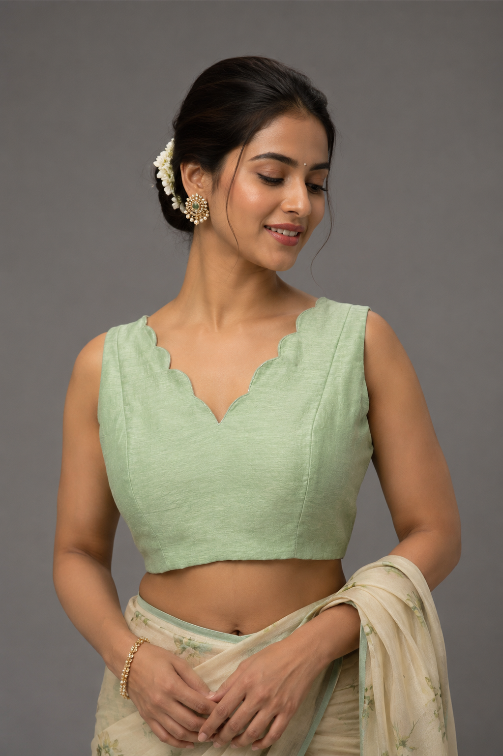 Mint Green Russian Silk Blouse