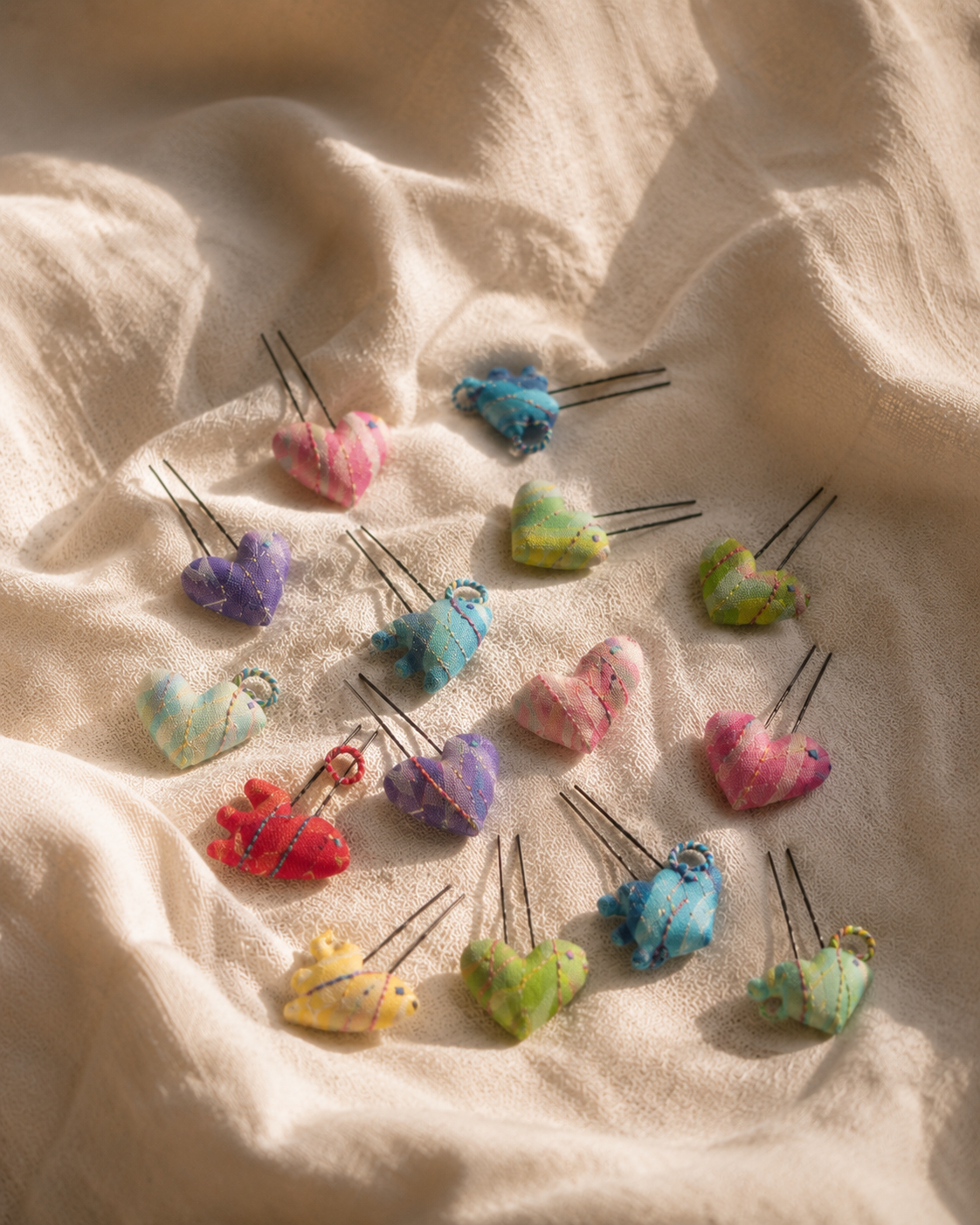 Multicolor Stuffed  fish hair pin