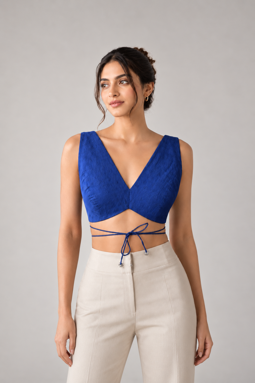 Neelima Blue Wrap Blouse