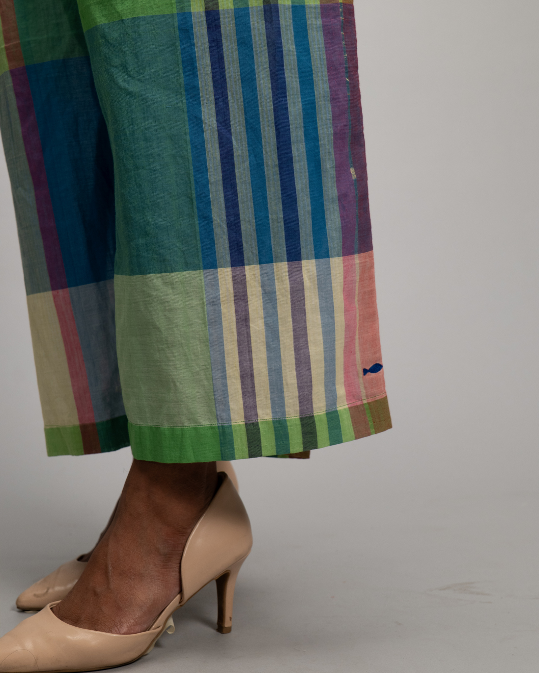 Marsilio Multicolor Checks Straight Fit Trousers