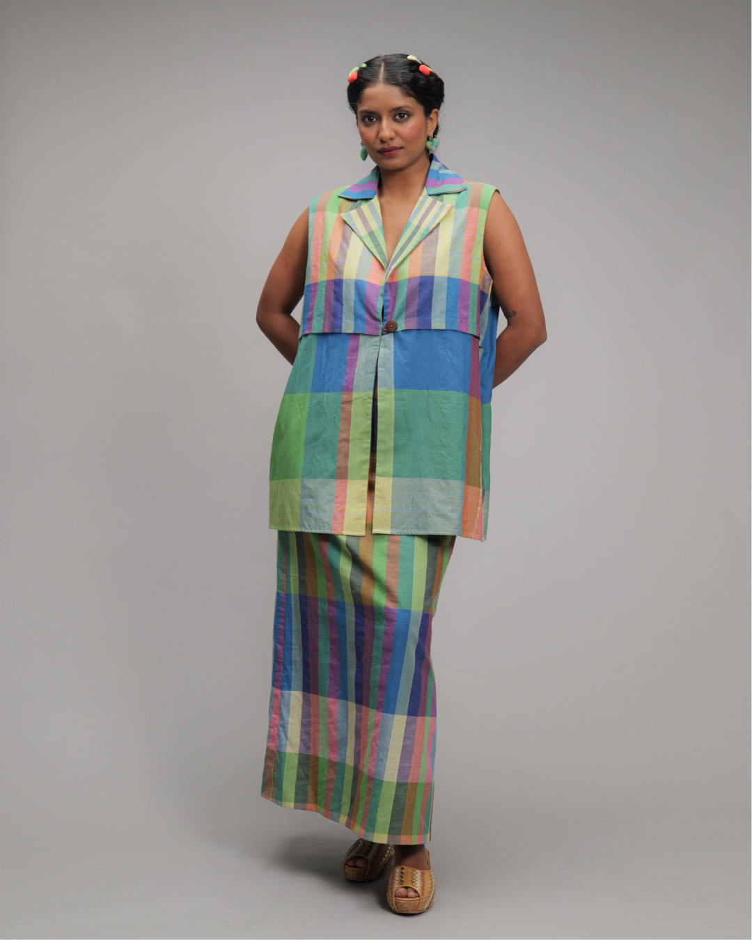 Agnes Multicolor Notch Collar Jacket