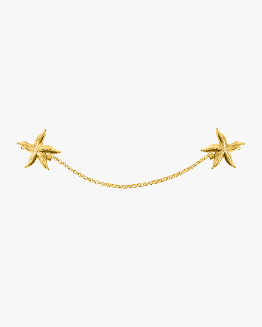 Sea Star Studs Link Brooch Gold