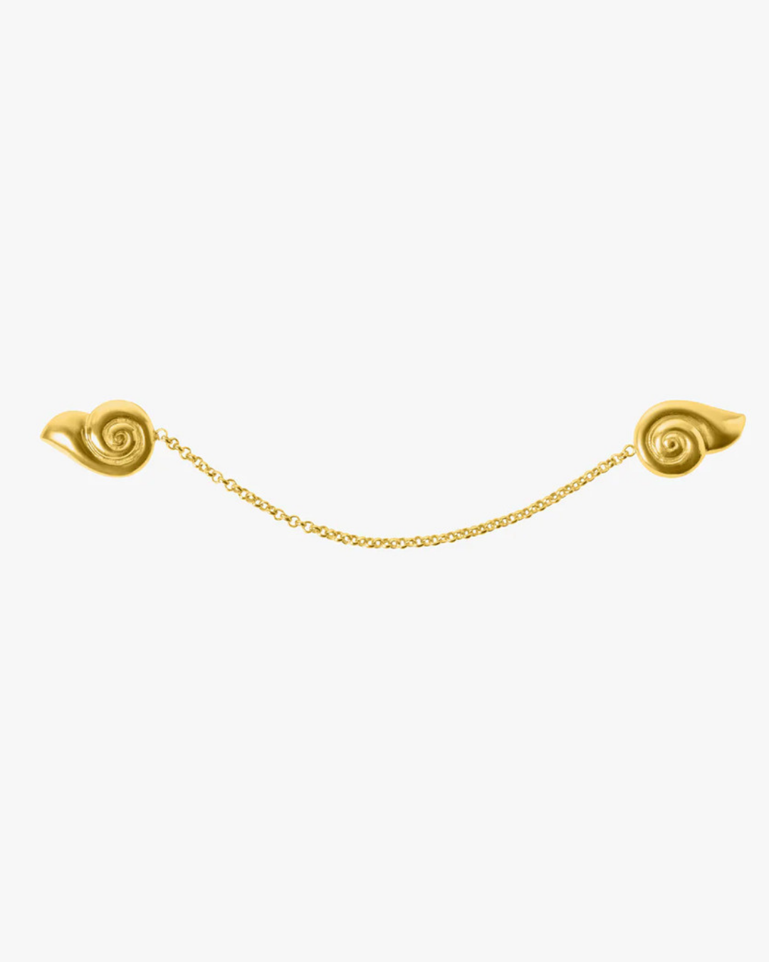 Moon Snail Link Brooch Gold