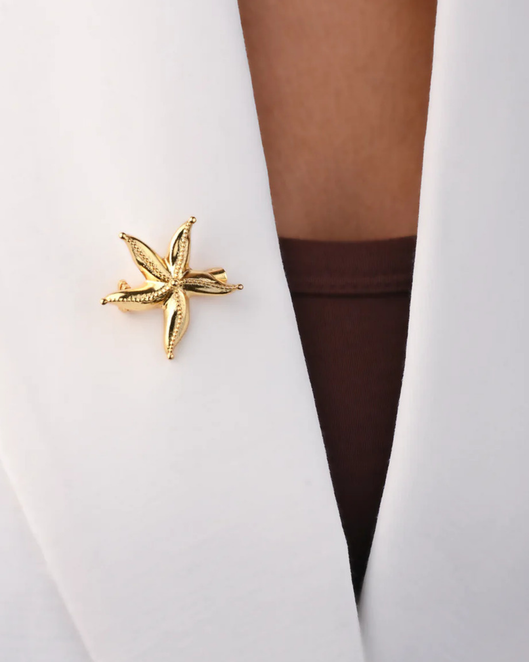 Sea Star Brooch Gold