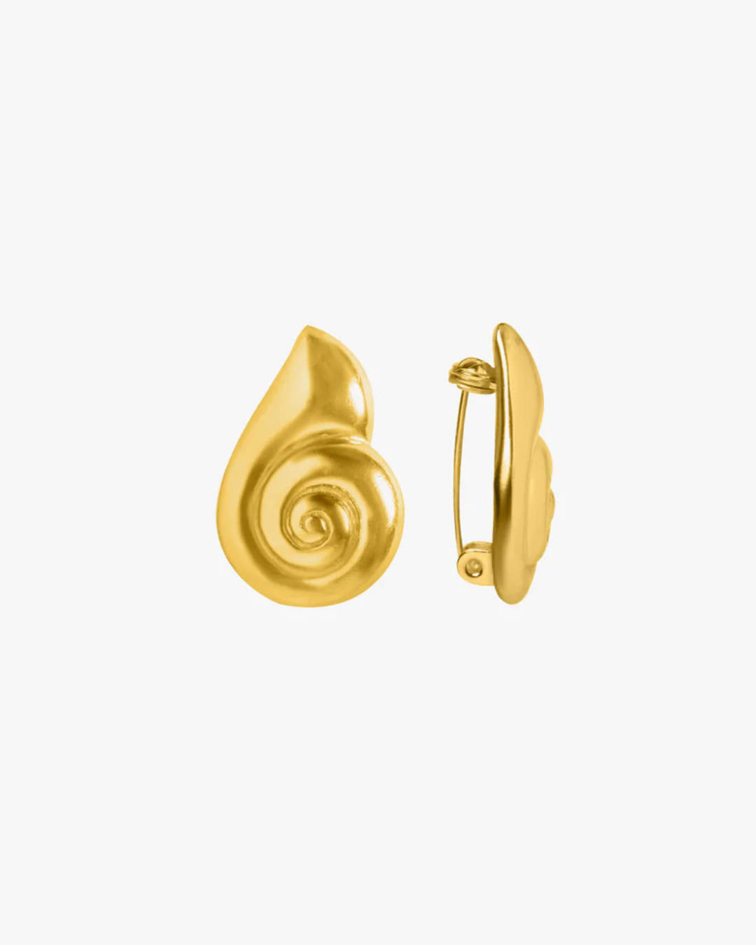 Moon Snail Brooch Gold