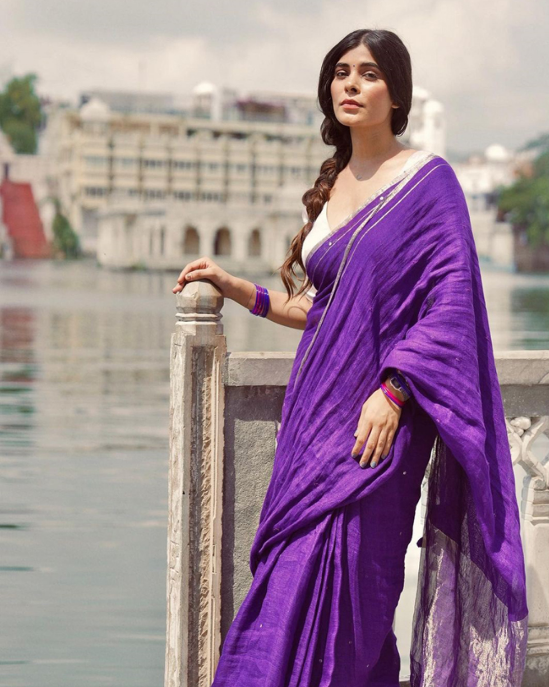 Purple Raina Linen Saree purple-raina-linen-saree