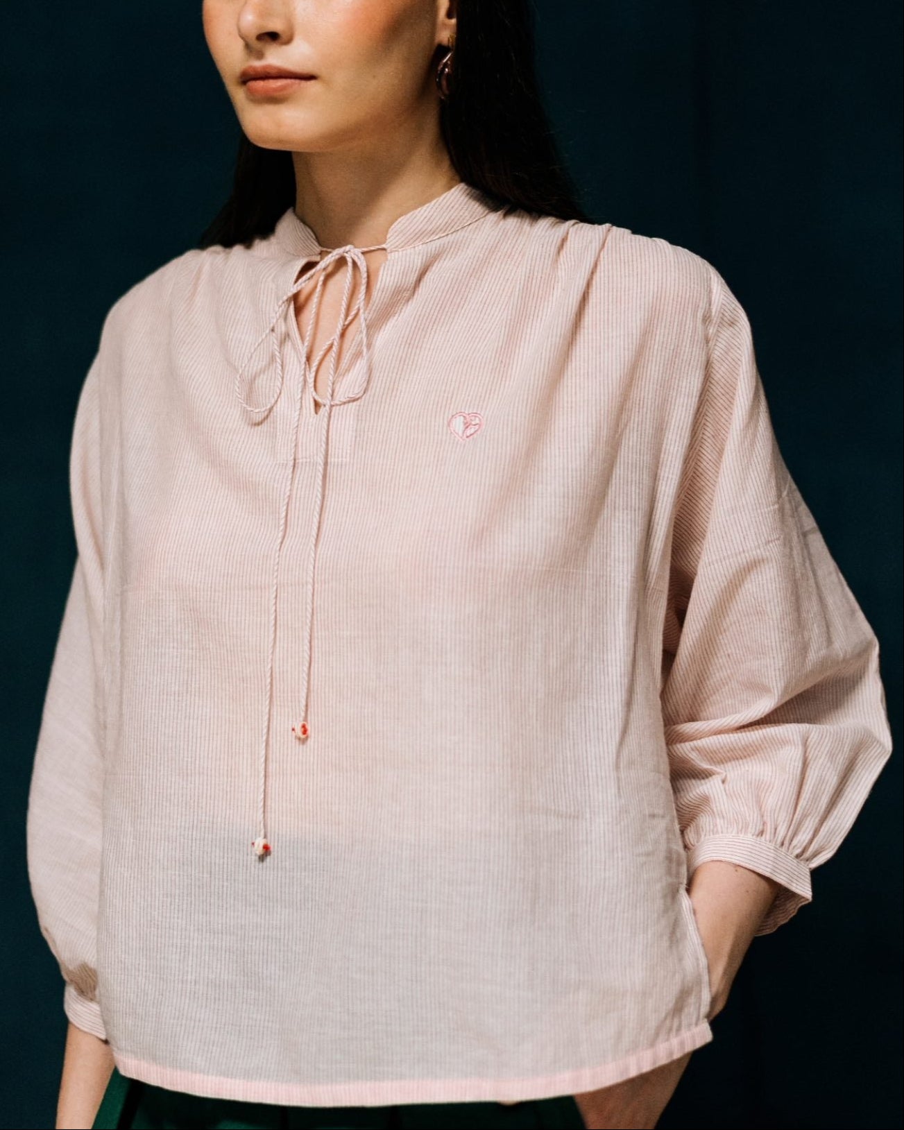 Kamala - Pink Peasant Top