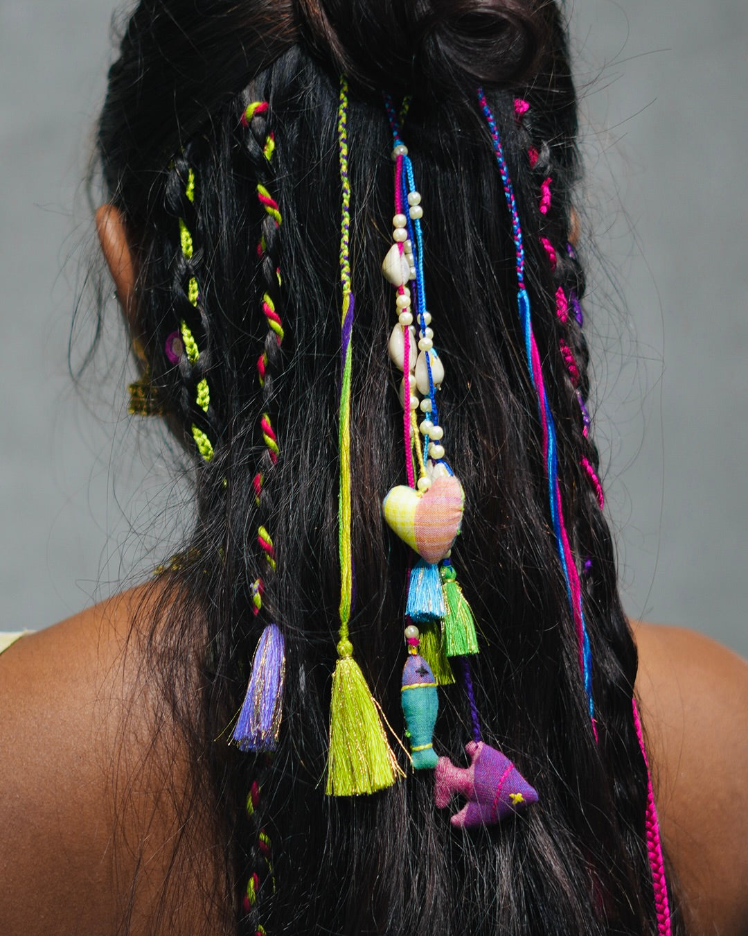 Heavy hanging hair accessory