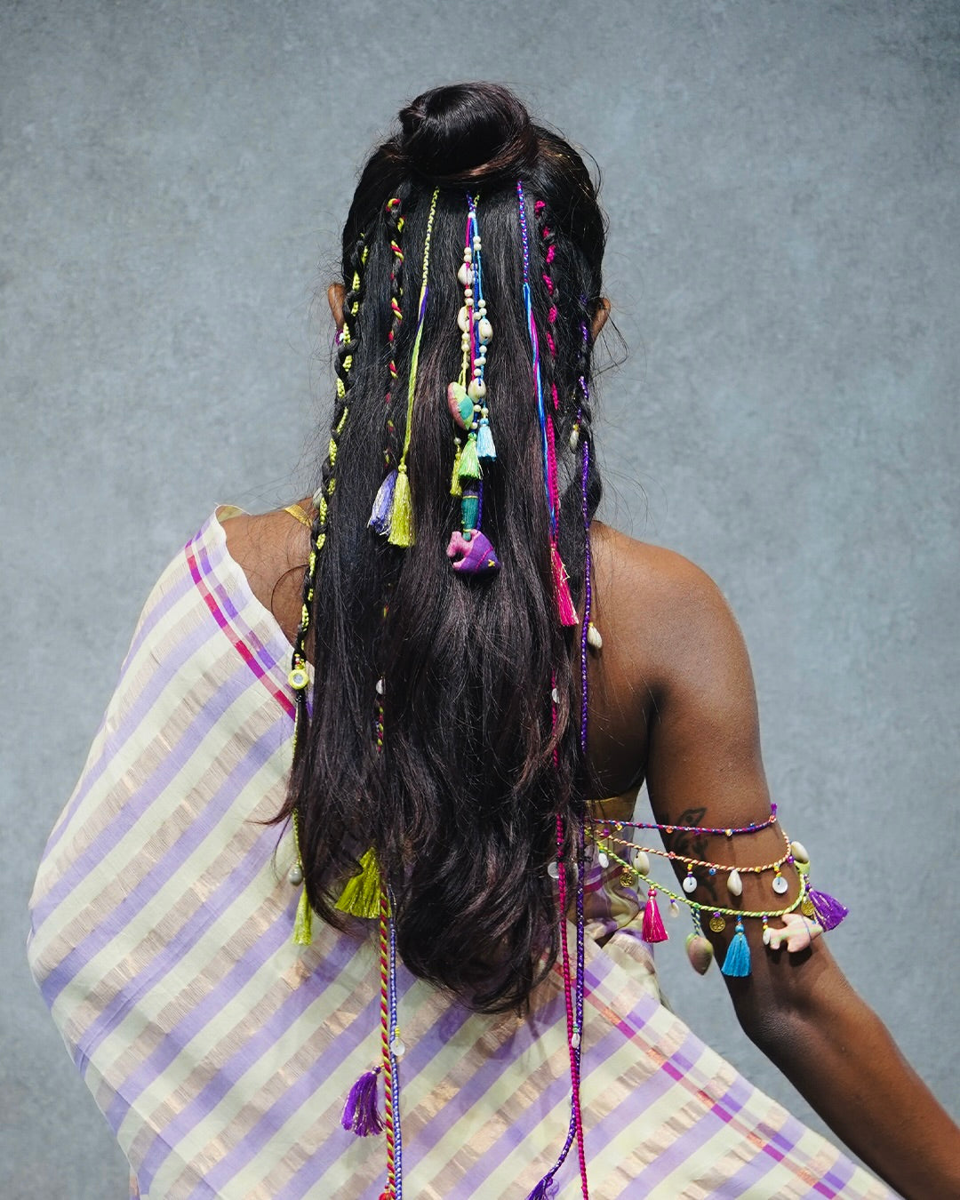 Heavy hanging hair accessory