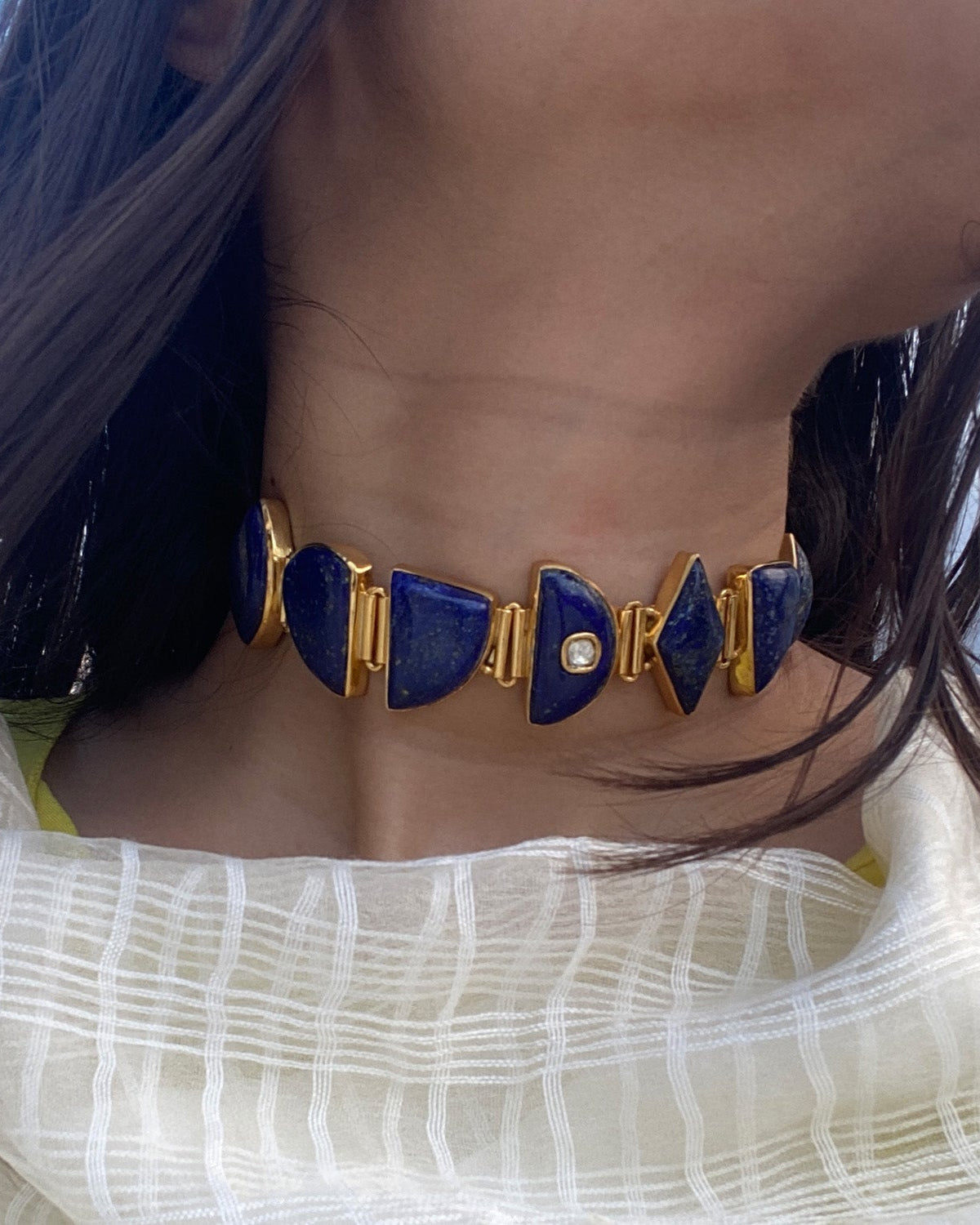 Marwar Lapis - Polki Choker