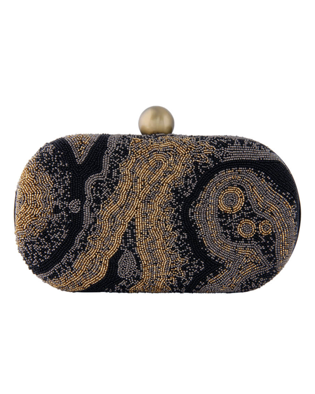 Gemstone Oval Clutch Heritage Black