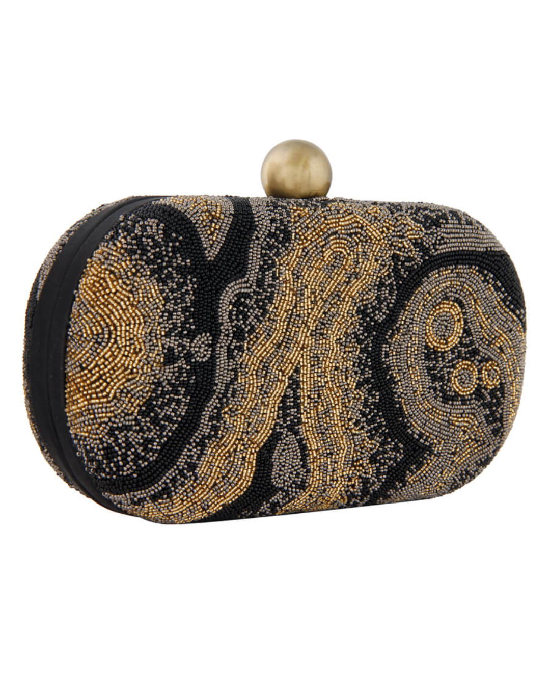 Gemstone Oval Clutch Heritage Black