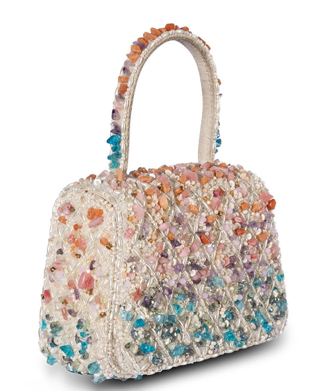Mozaika Mini Trapezium with Handle Clutch Sublime Pastel Multi