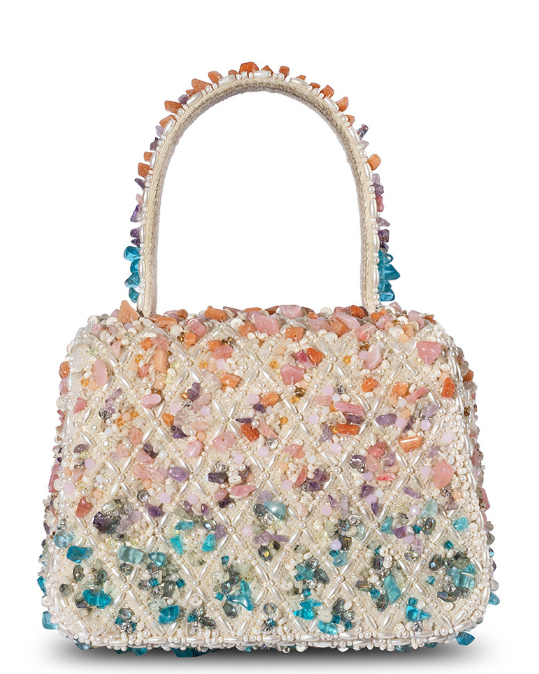 Mozaika Mini Trapezium with Handle Clutch Sublime Pastel Multi