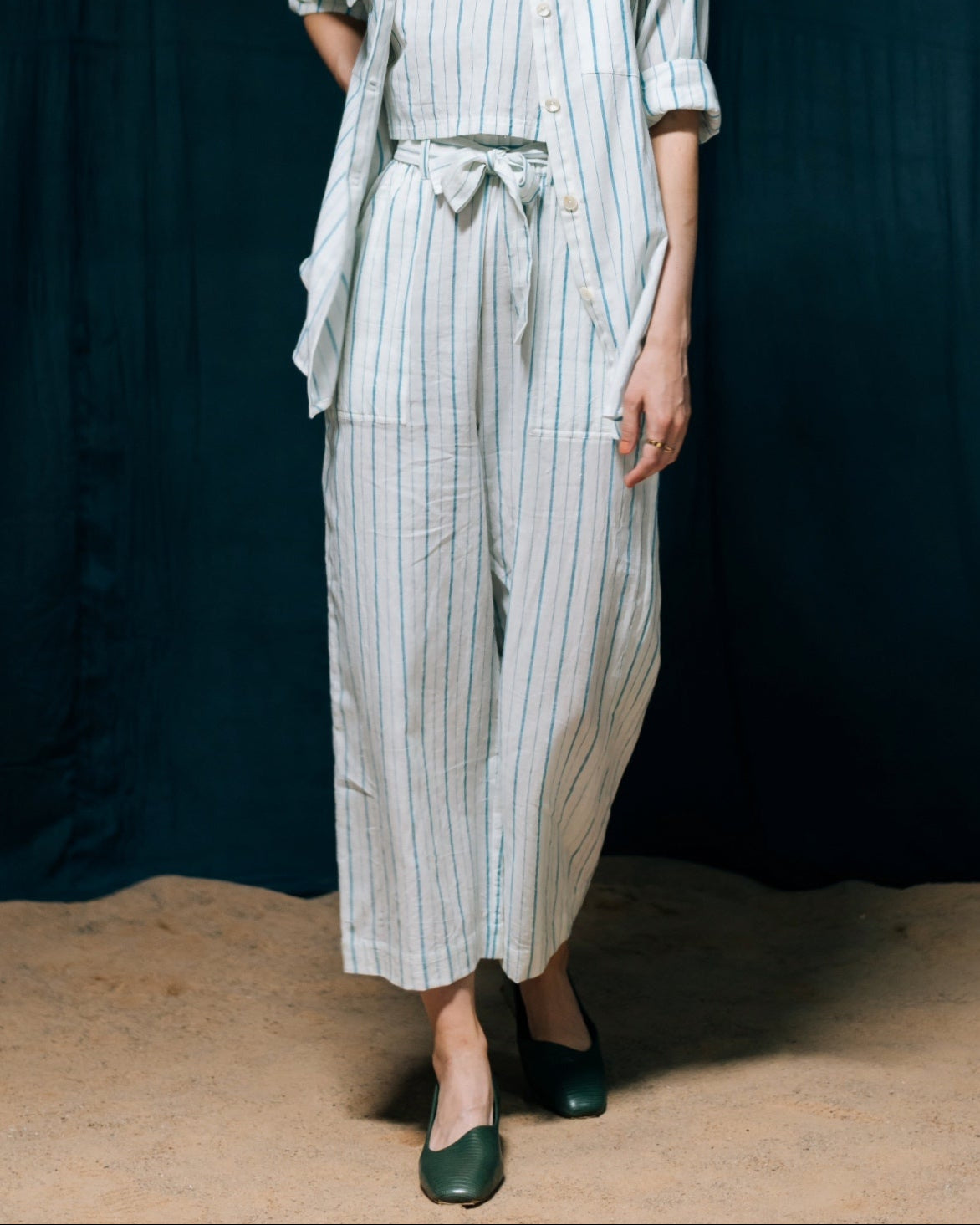 Mrinmoyee - Striped Culottes